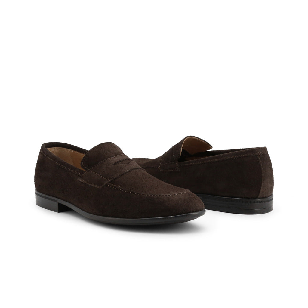 Braune Wildleder-Loafer für Herren - Leone