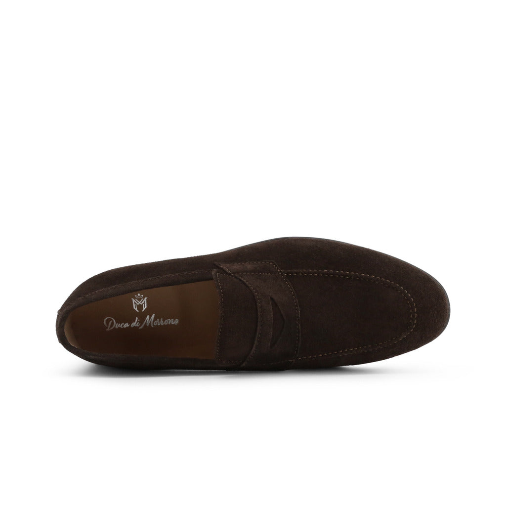 Braune Wildleder-Loafer für Herren - Leone