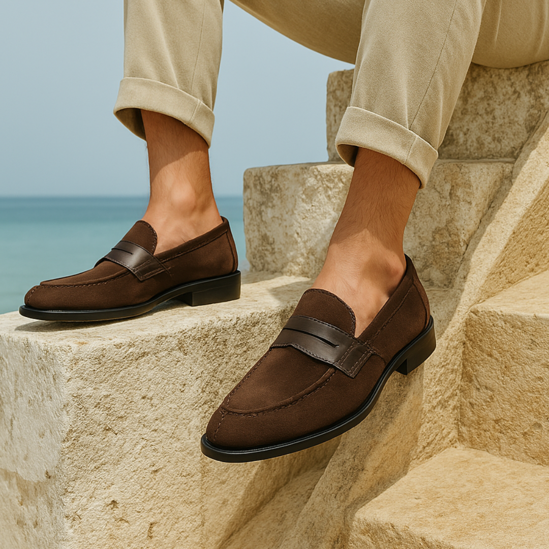 Marrone Suede Moccasins - Antonio