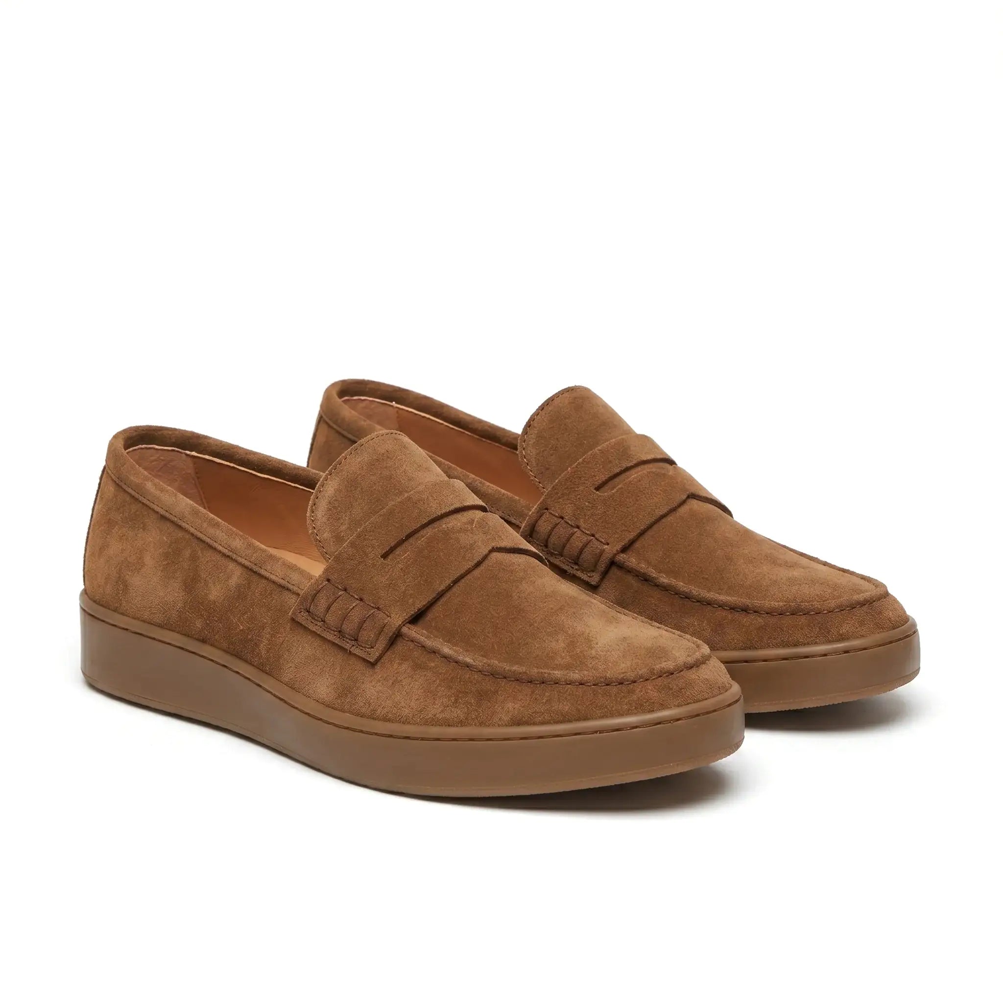 Dove gray suede moccasins - Enea