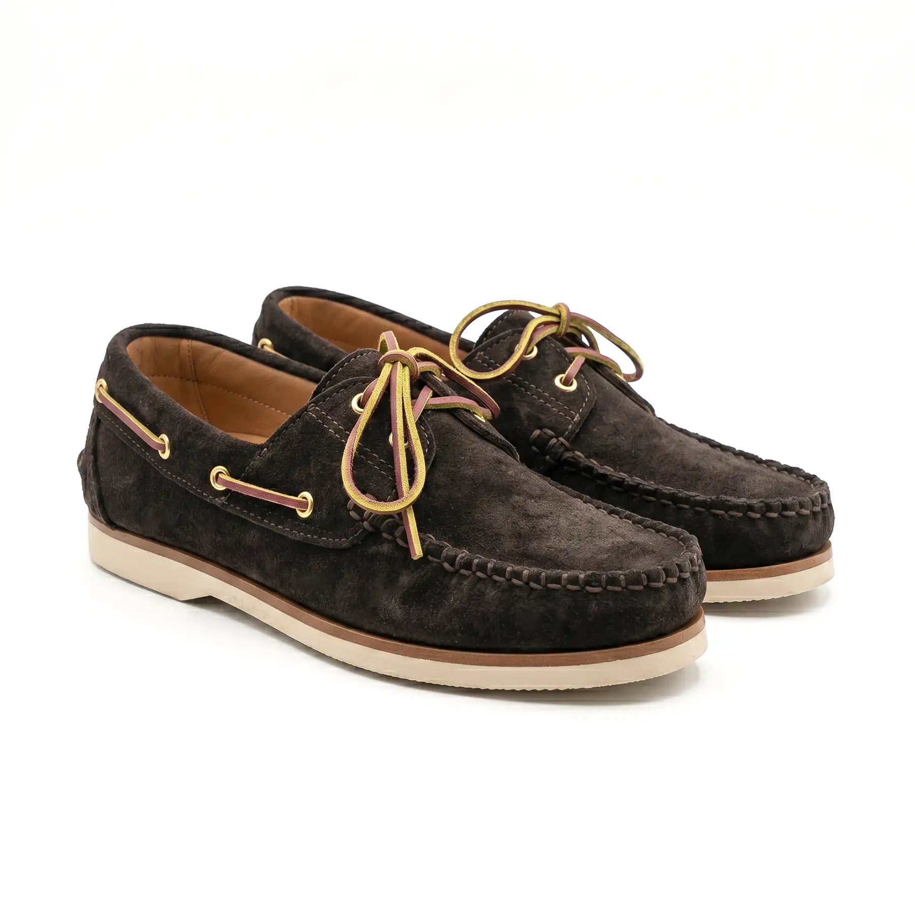Mocassini barca in camoscio marrone - Santiago