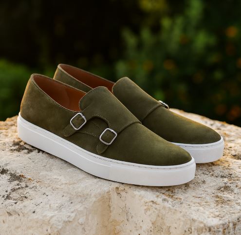 Boucle en daim à double vert - Guglielmo