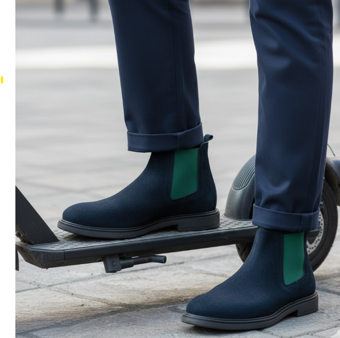 Blaue Wildleder Herrenstiefel - Martino