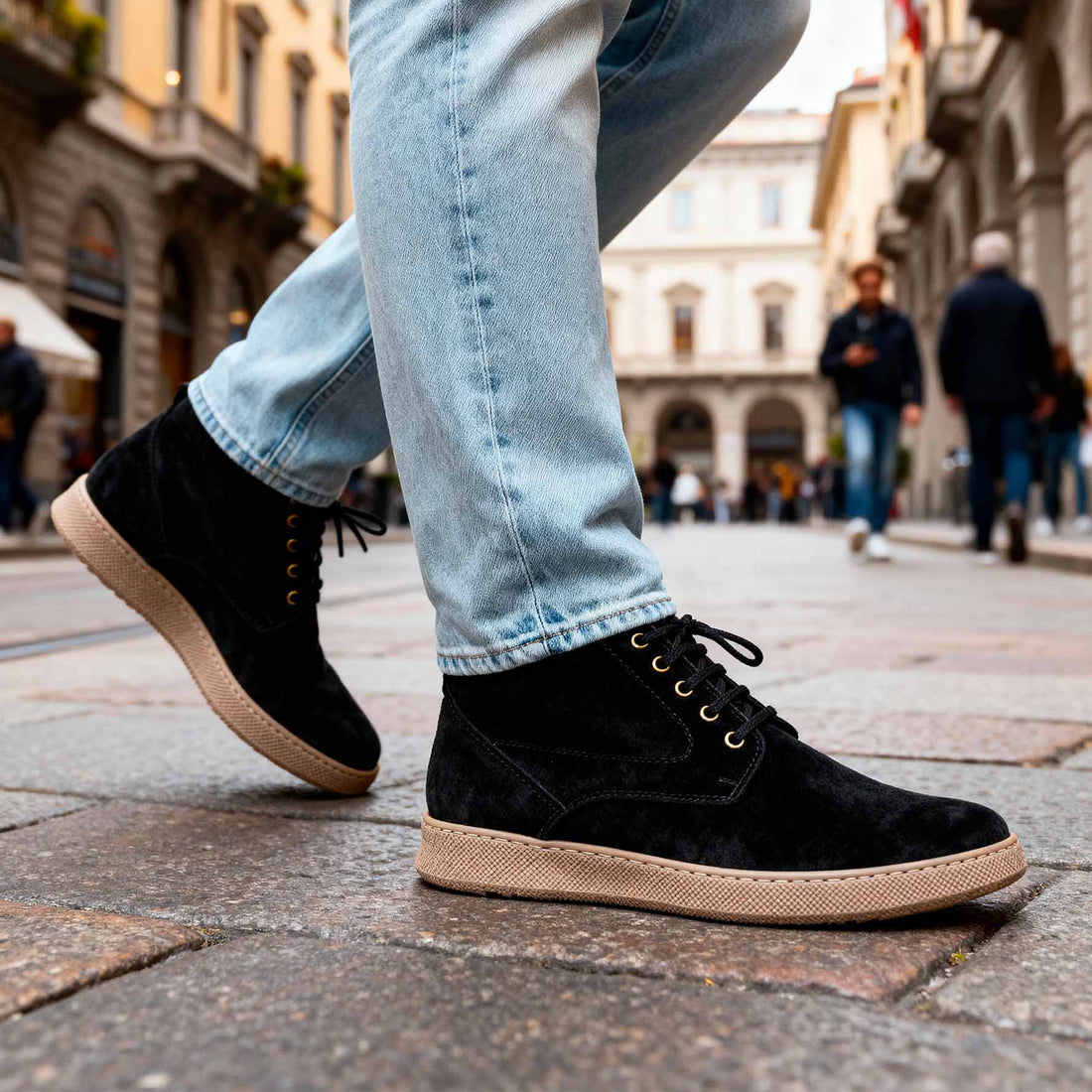 Chukka-Stiefel aus schwarzem Wildleder - Chuk