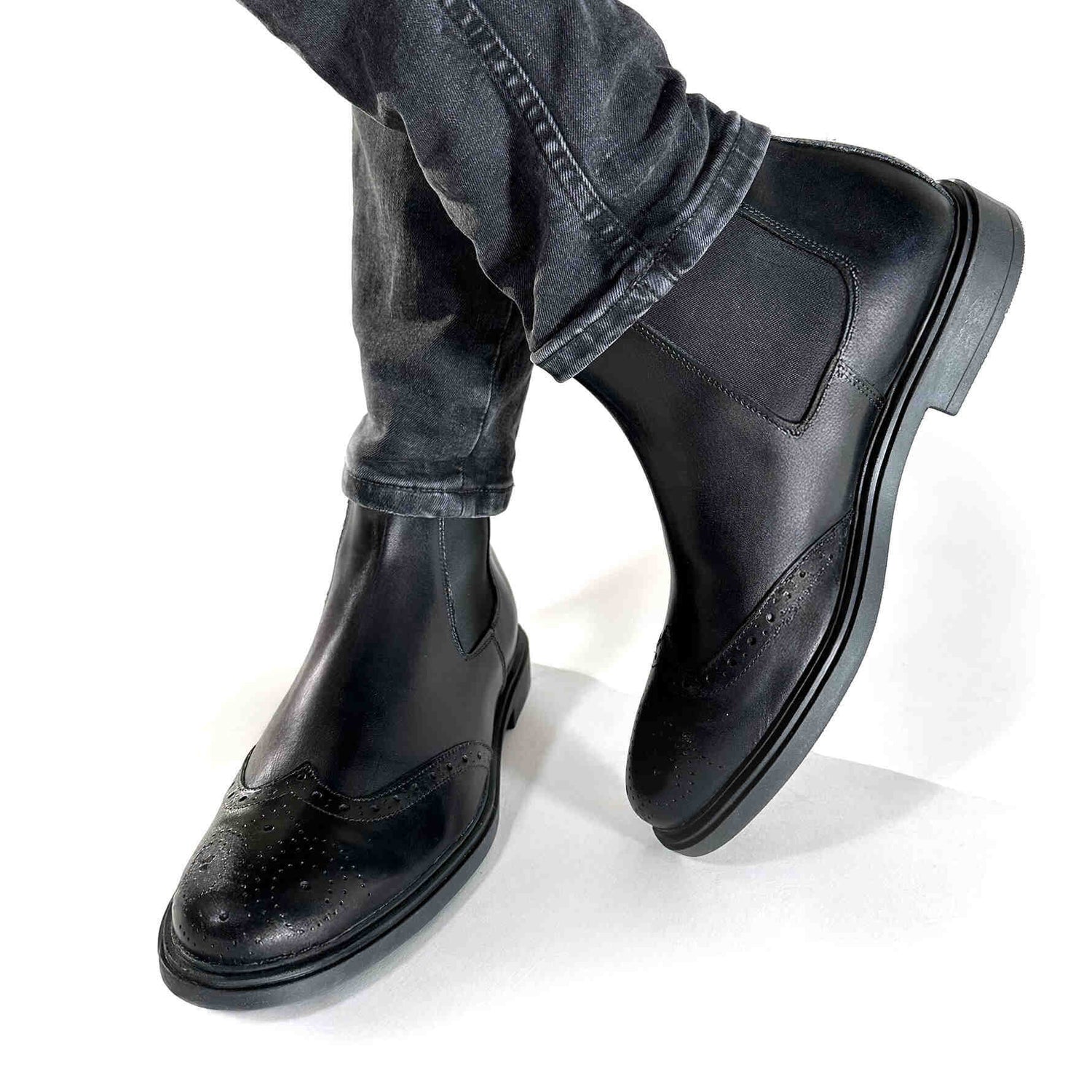 Black leather boots - Graziano