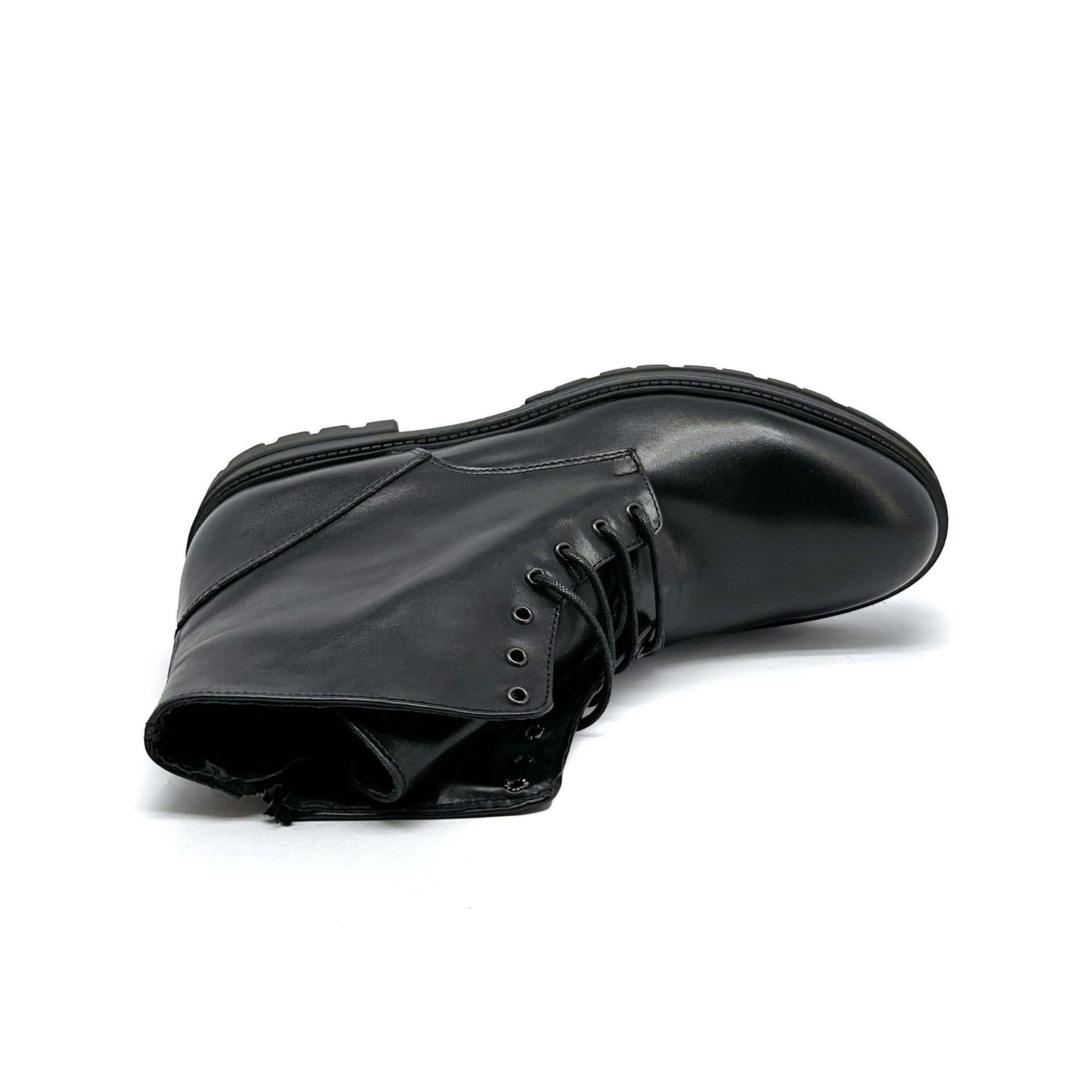 Scarponcini Anfibi Pelle Nera Made in Italy – Duca di Morrone