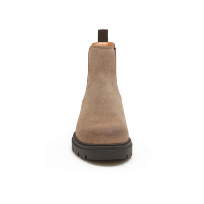 Punta rotonda Stivaletti Uomo scamosciati Beige | Made in Italy | Furio