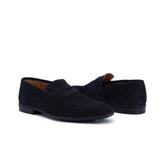 Paio di Mocassini Loafers scamosciati blu - Leone Made in Italy