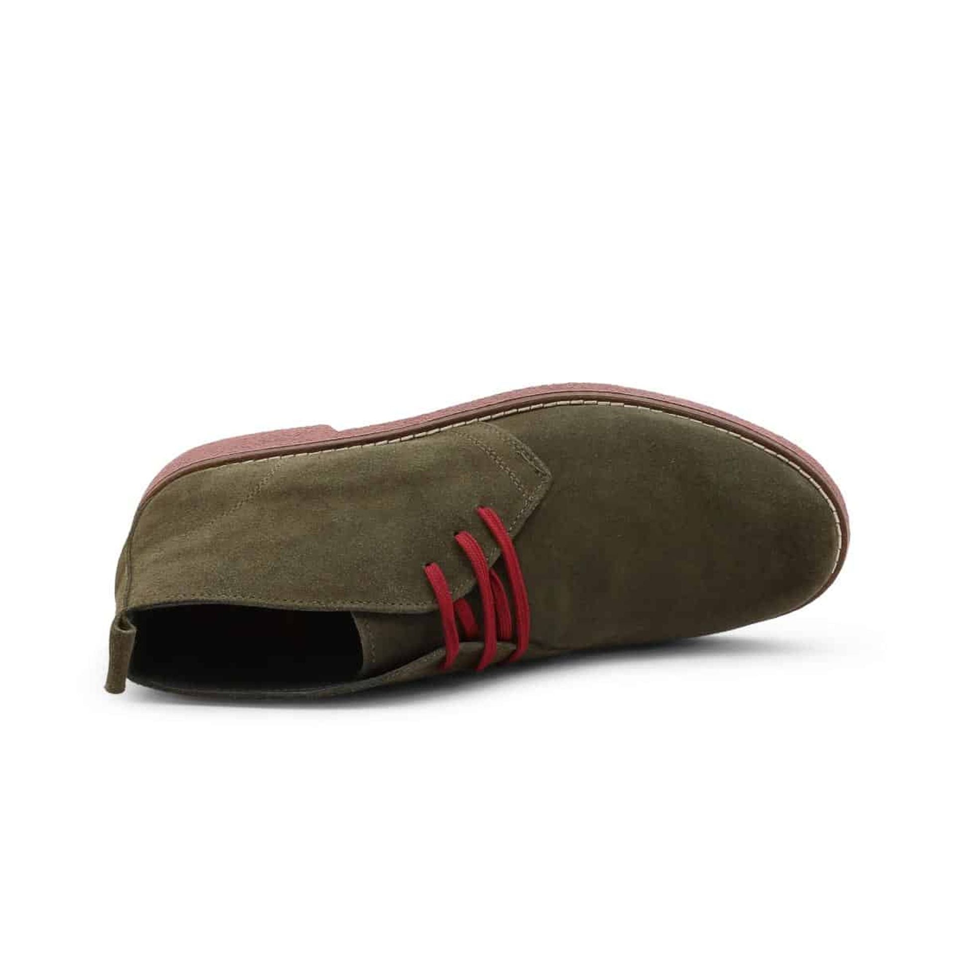 Green Suede Polacchine Shoes Duca di Morrone