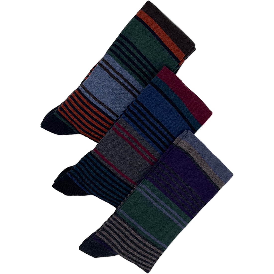 Dark striped socks