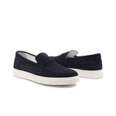 Paio di mocassini uomo slip on scamosciati blu Duca di Morrone
