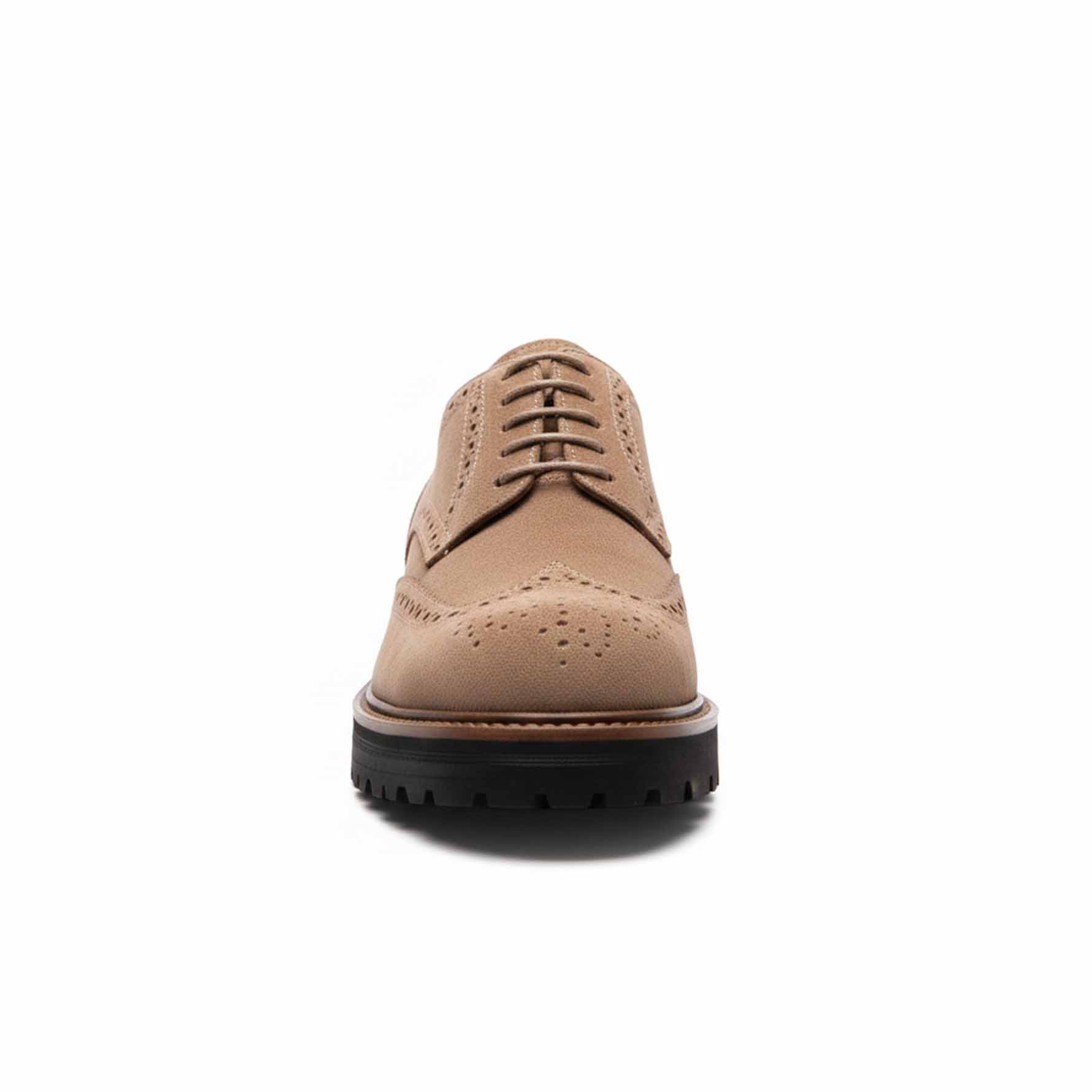 Scarpa stringata in camoscio beige - Alvise
