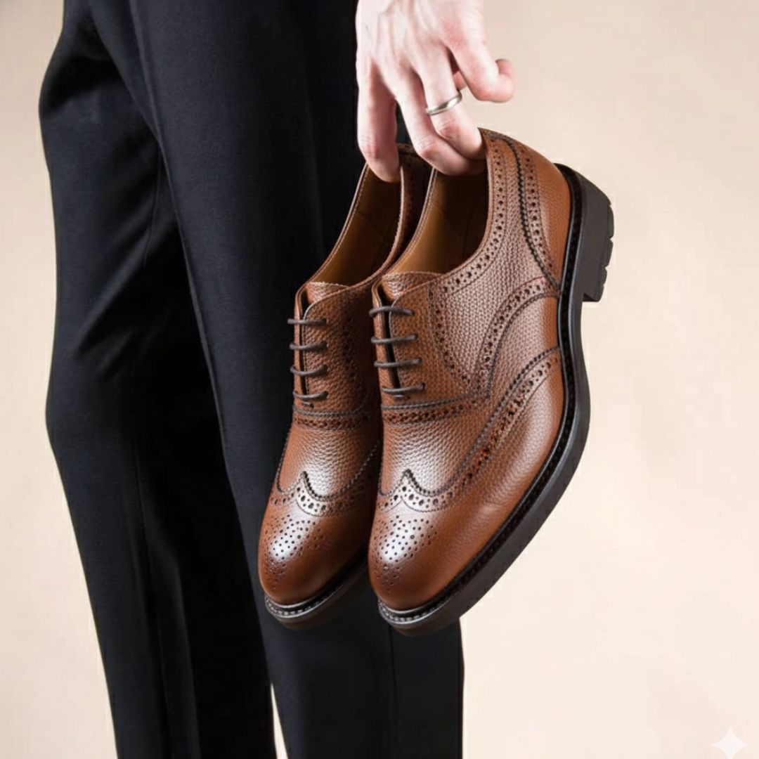 Scarpa stringata in pelle marrone | Alvise