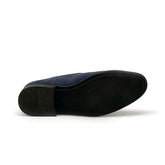 Made in Italy Mocassini Uomo blu con nappine Duca di Morrone suola