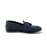 Mocassini Uomo blu con nappine Duca di Morrone