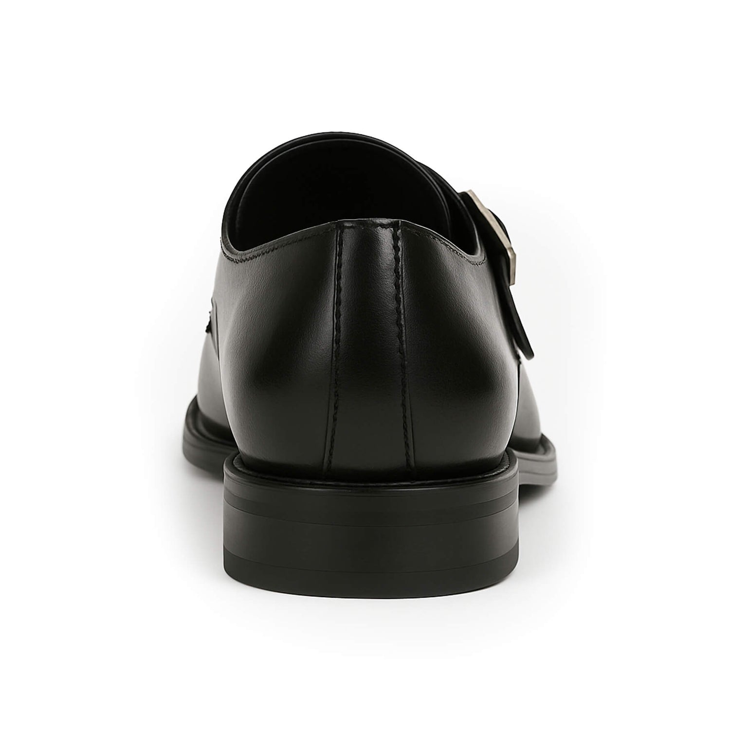Tacco Scarpa Doppia Fibbia in Pelle Nera - Davide