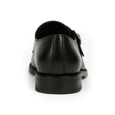 Tacco Scarpa Doppia Fibbia in Pelle Nera - Davide