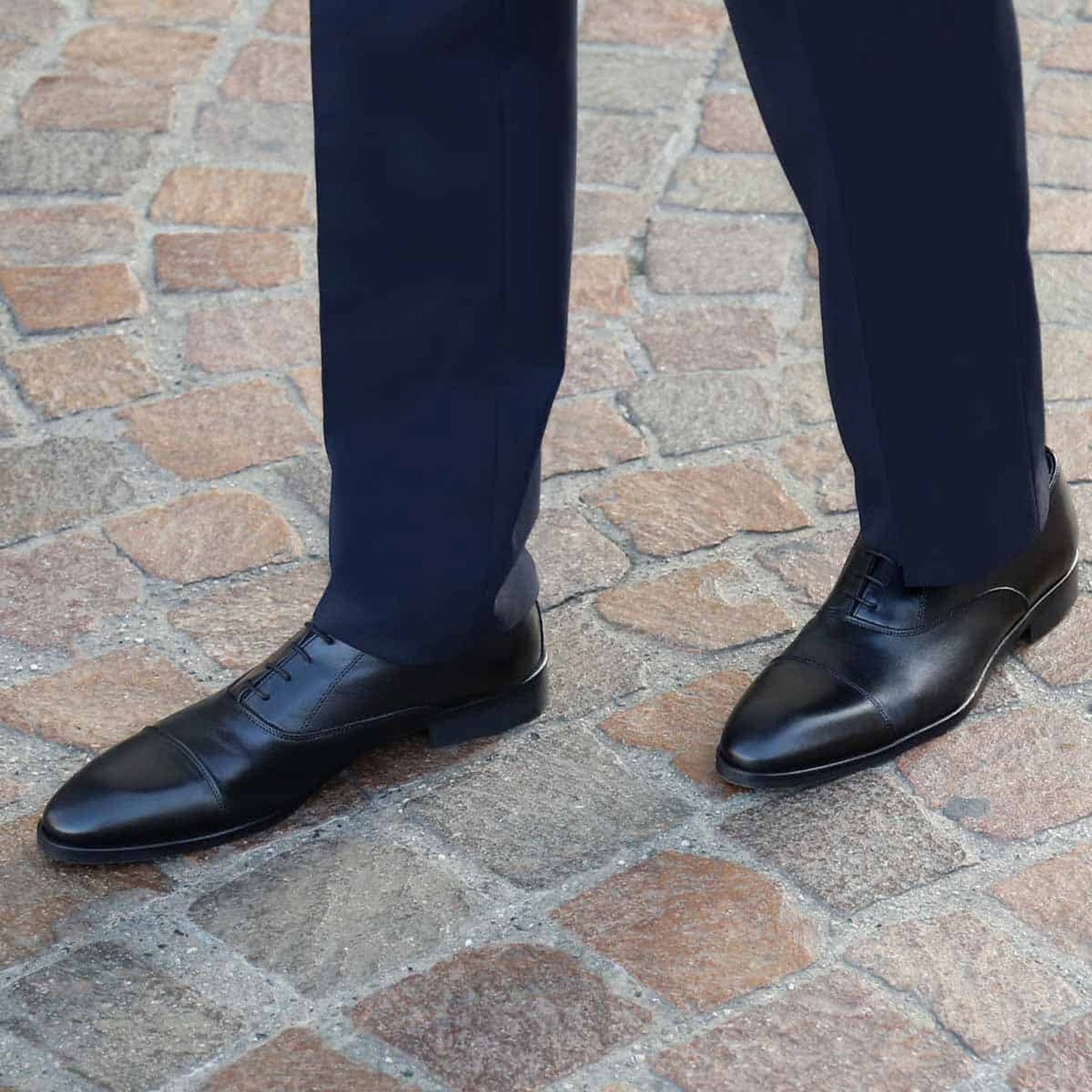 Richelieus en cuir noir - Elio