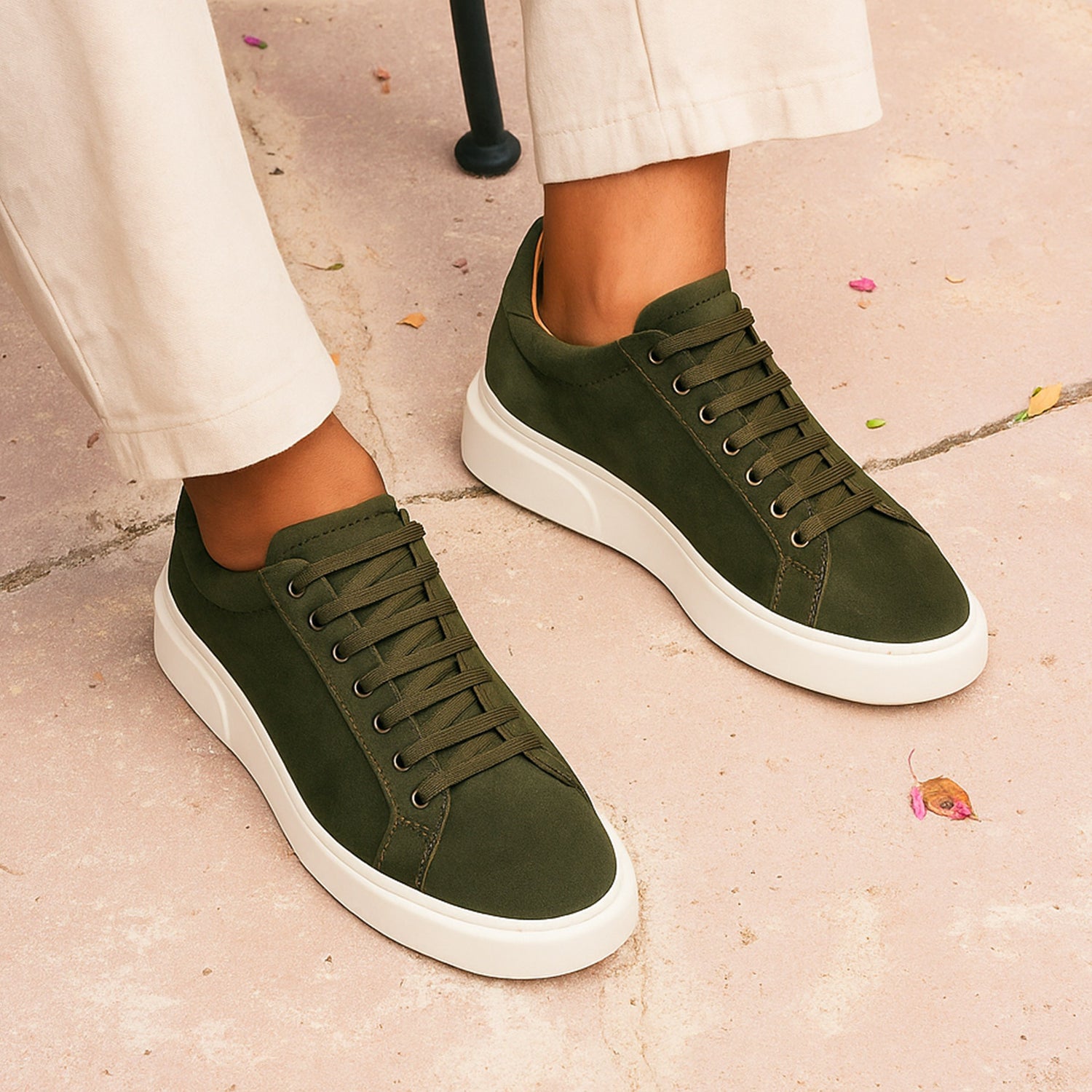 Sneakers camoscio Verde - Fabrizio