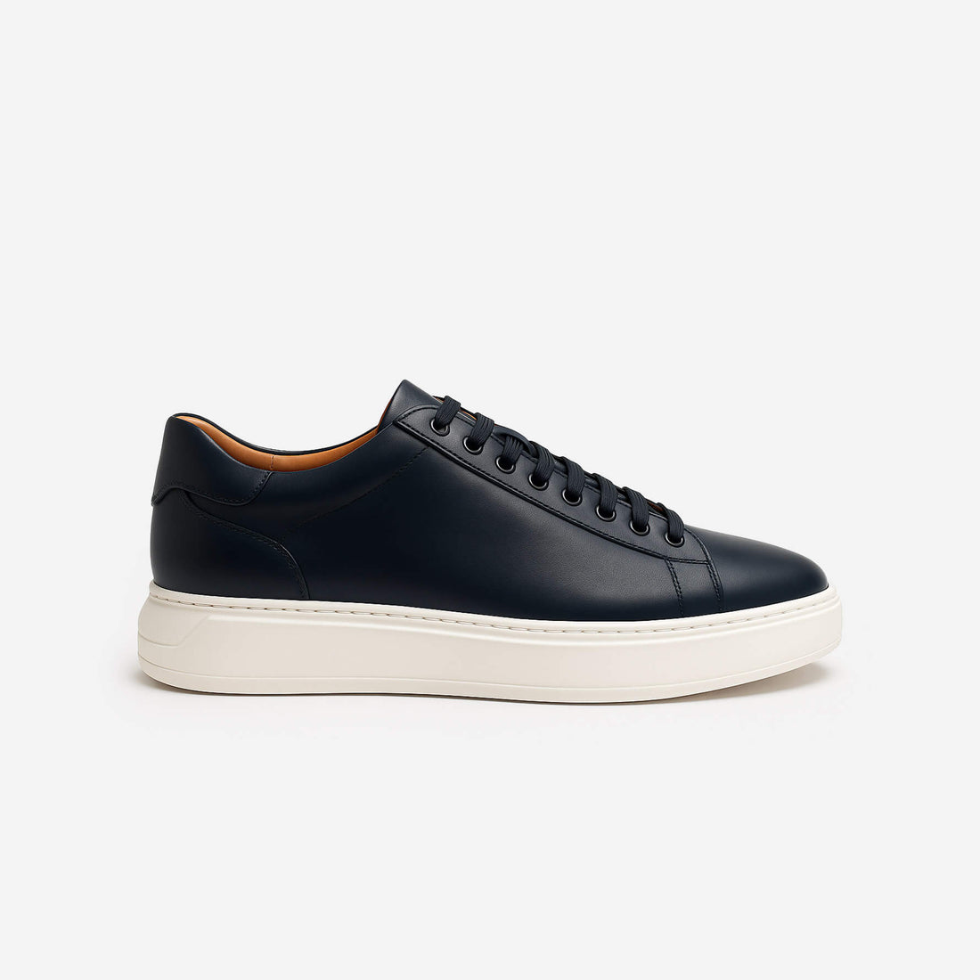 Blaue Leder -Turnschuhe - Fabrizio