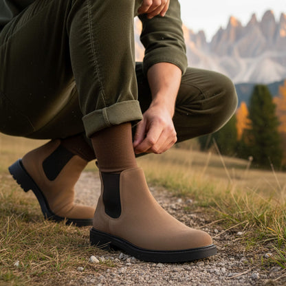 Bottes pour hommes en daim beige - Ferdinando