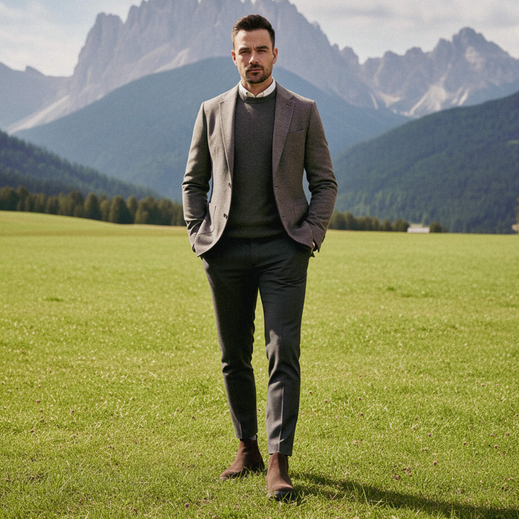 Bottes pour hommes en daim brun - Ferdinando