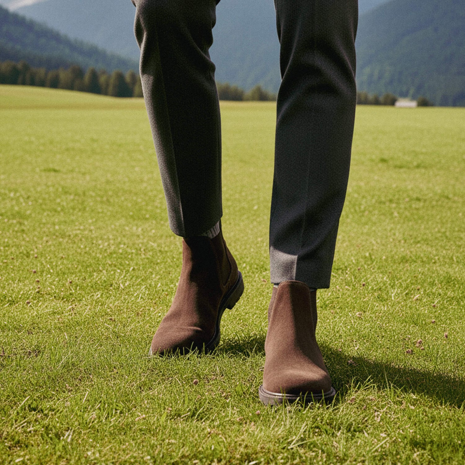 Bottes pour hommes en daim brun - Ferdinando
