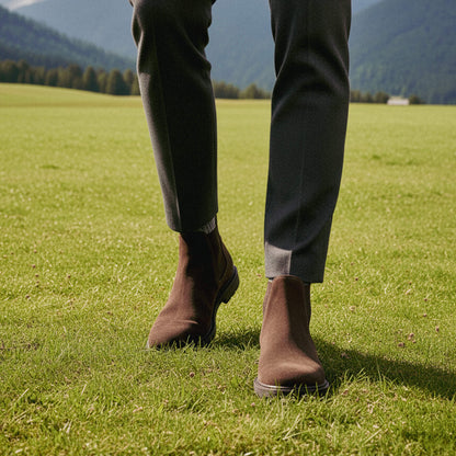Bottes pour hommes en daim brun - Ferdinando