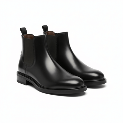 Schwarze Chelsea-Boots aus Leder - Ferdinando
