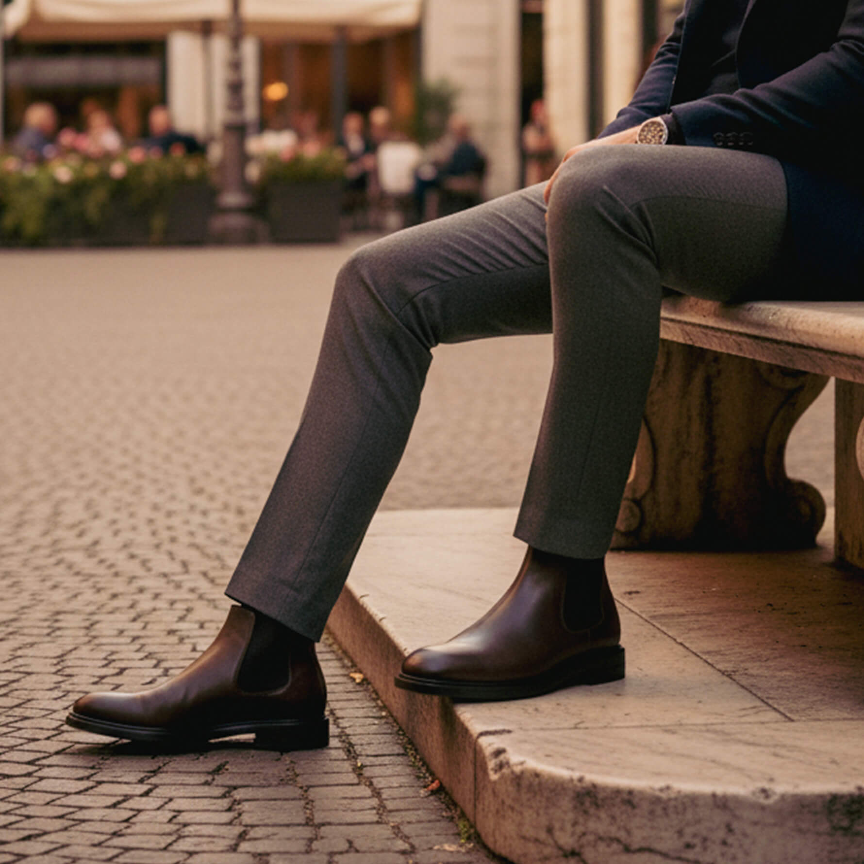 Braune Chelsea-Boots aus Leder - Ferdinando