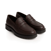 Mocassini uomo invernali pelle marone - Made in italy -  Fulvio - paio