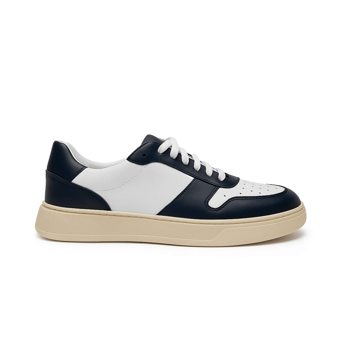 Sneakers Uomo in pelle nero bianca | Made in Italy | Ivan