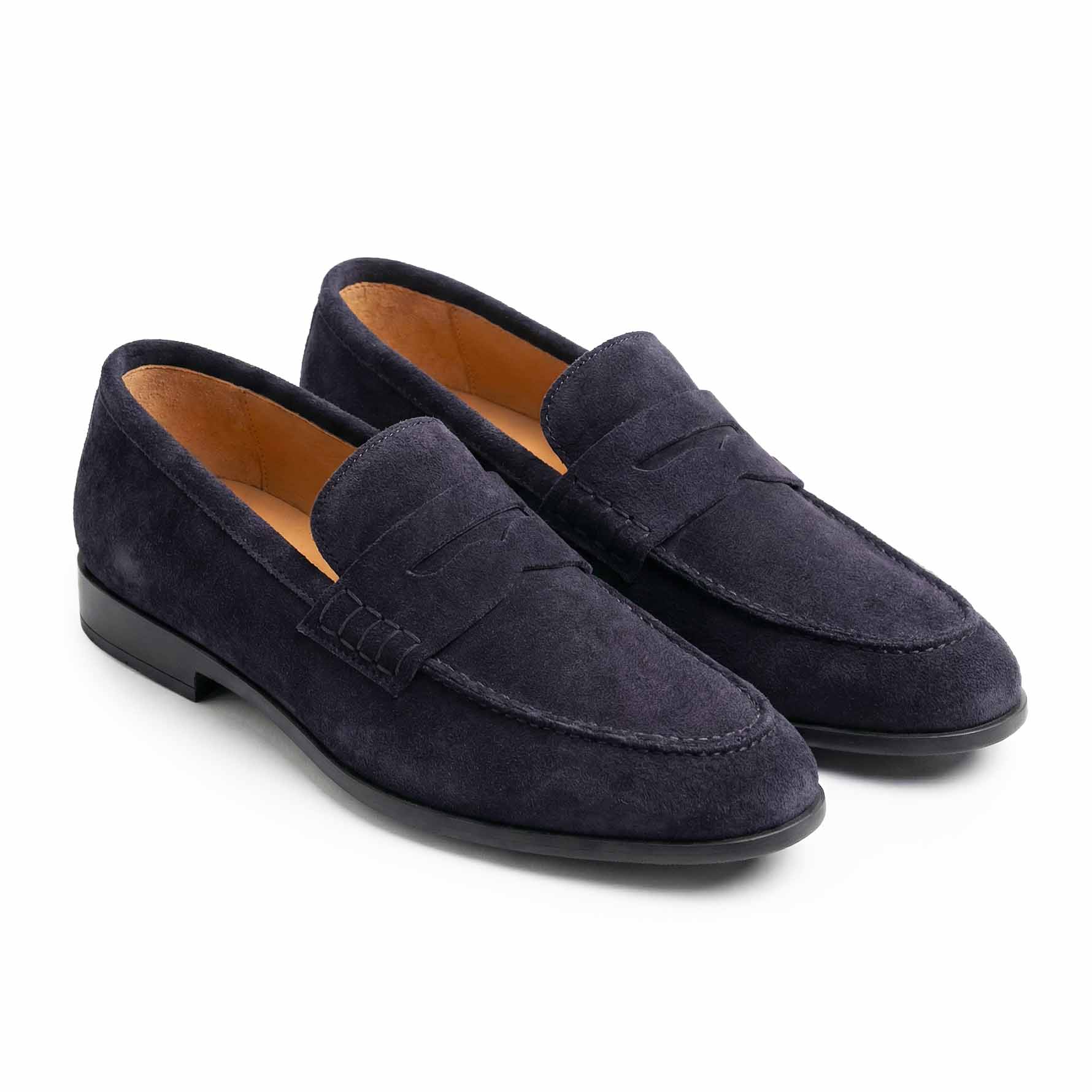 Blaue Wildleder-Slipper - Leone