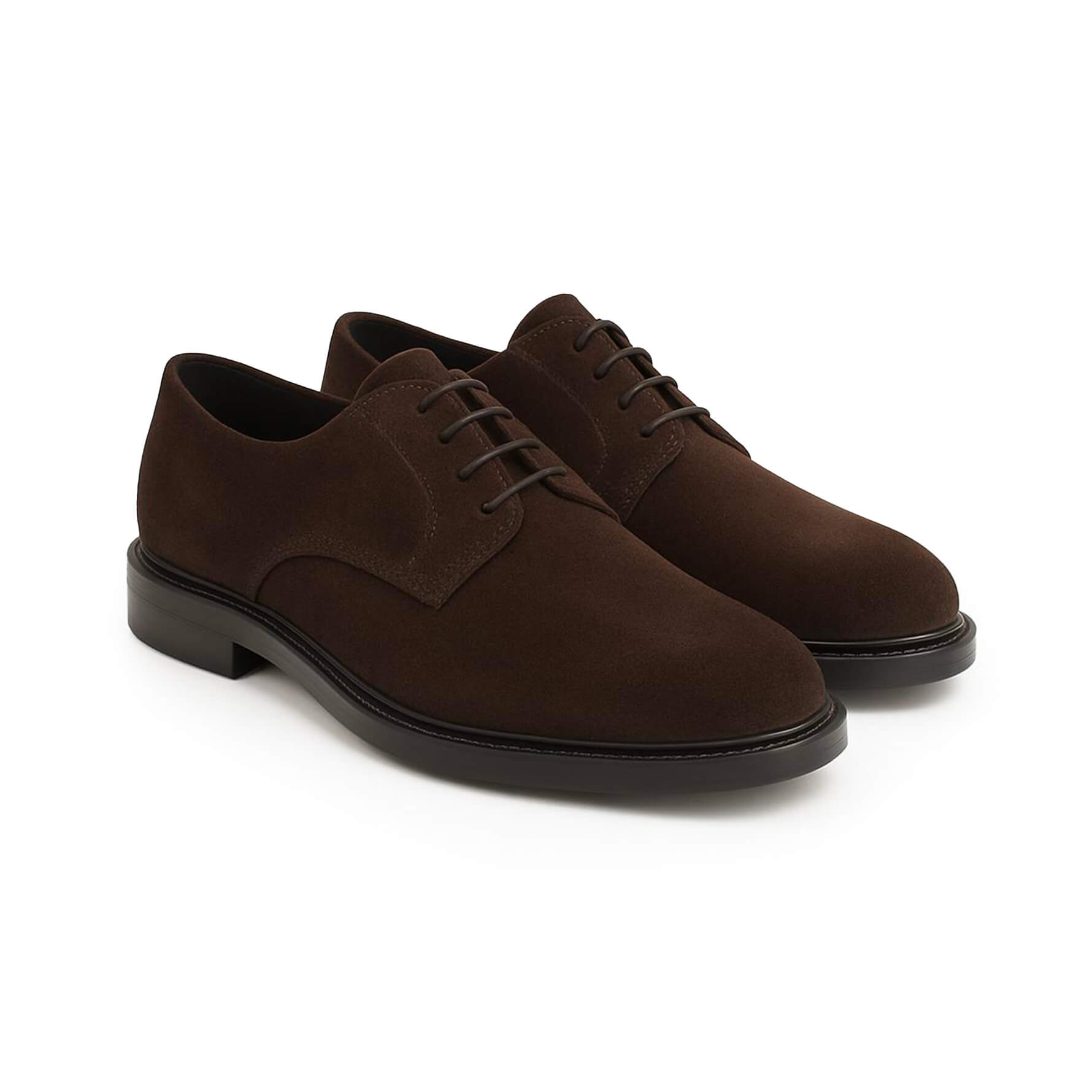 Scarpe derby in camoscio marrone - Lucrezio