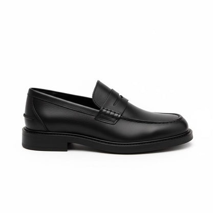 Mocassino Uomo invernale pelle nera | Made in Italy | Tiziano
