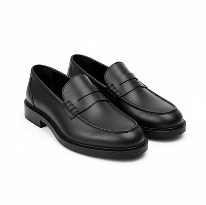Herren Mokassins in schwarzem Leder - Felice