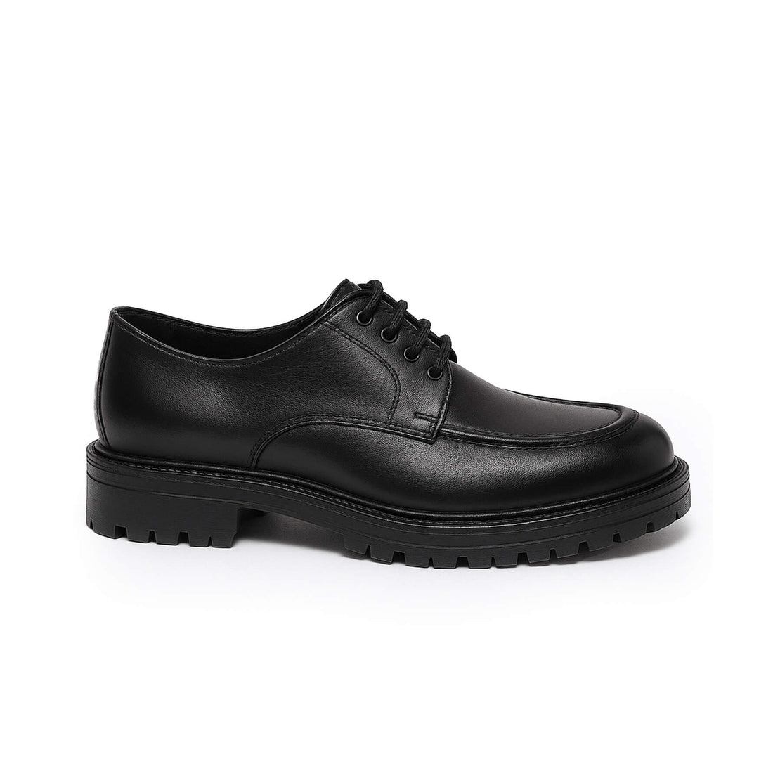 Scarpa Derby Modello Ingeniere Pelle Nera - Made in Italy - Marcello