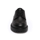 Punta rotonda Scarpa Derby Modello Ingeniere Pelle Nera - Made in Italy - Marcello