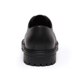 Tacco Scarpa Derby Modello Ingeniere Pelle Nera - Made in Italy - Marcello