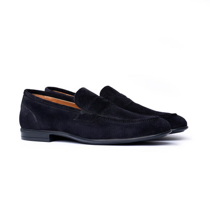 Mocassini Loafers scamosciati blu - Leone