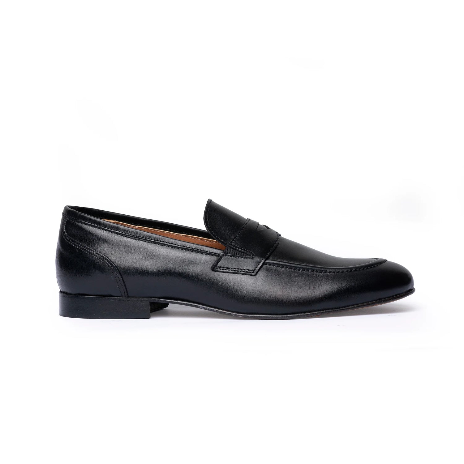 Schwarze Ledermocassin - Leone