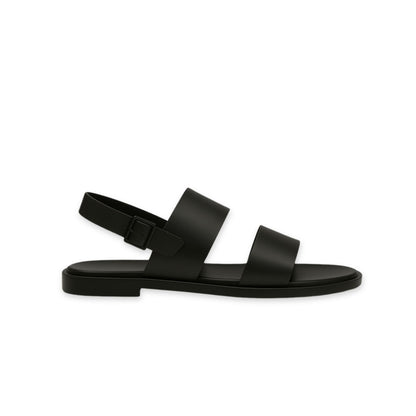 Schwarze Ledersandalen - Pietro