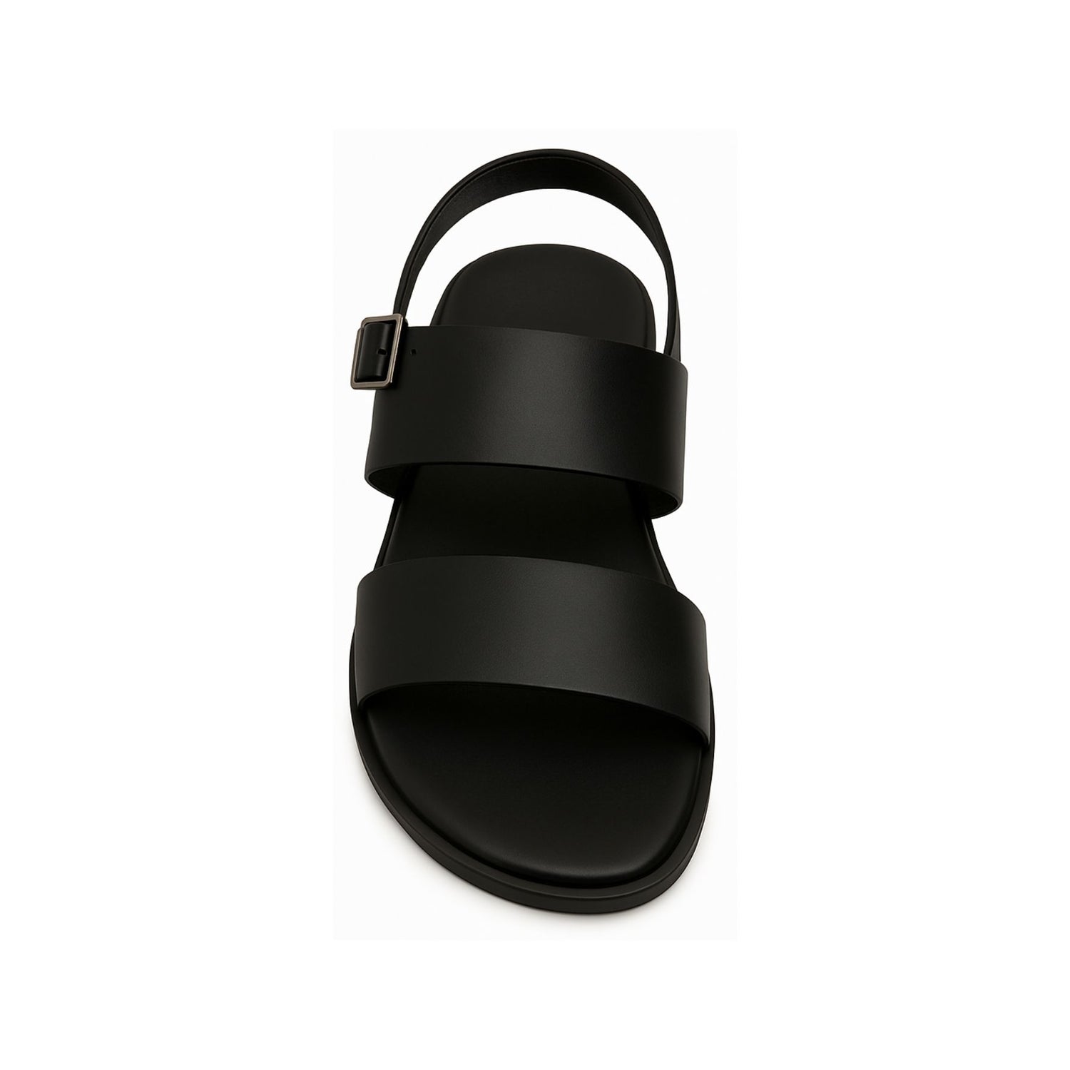 Schwarze Ledersandalen - Pietro