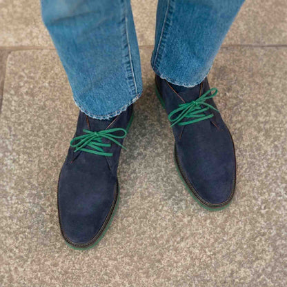 Polacchine scamosciate blu verdi - Juri