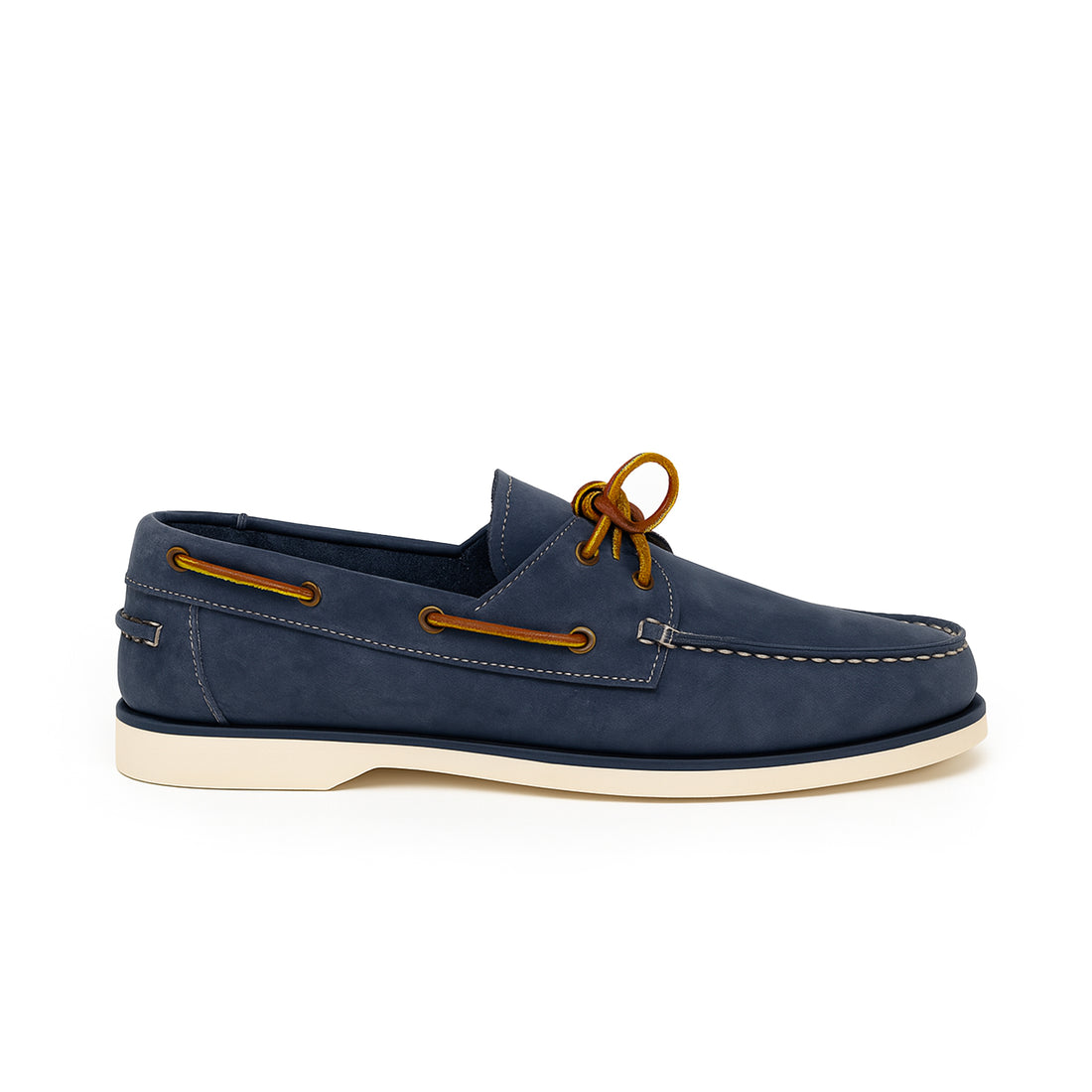 Blaue Wildleder-Mokassins für Herren - Bootsstil Santiago