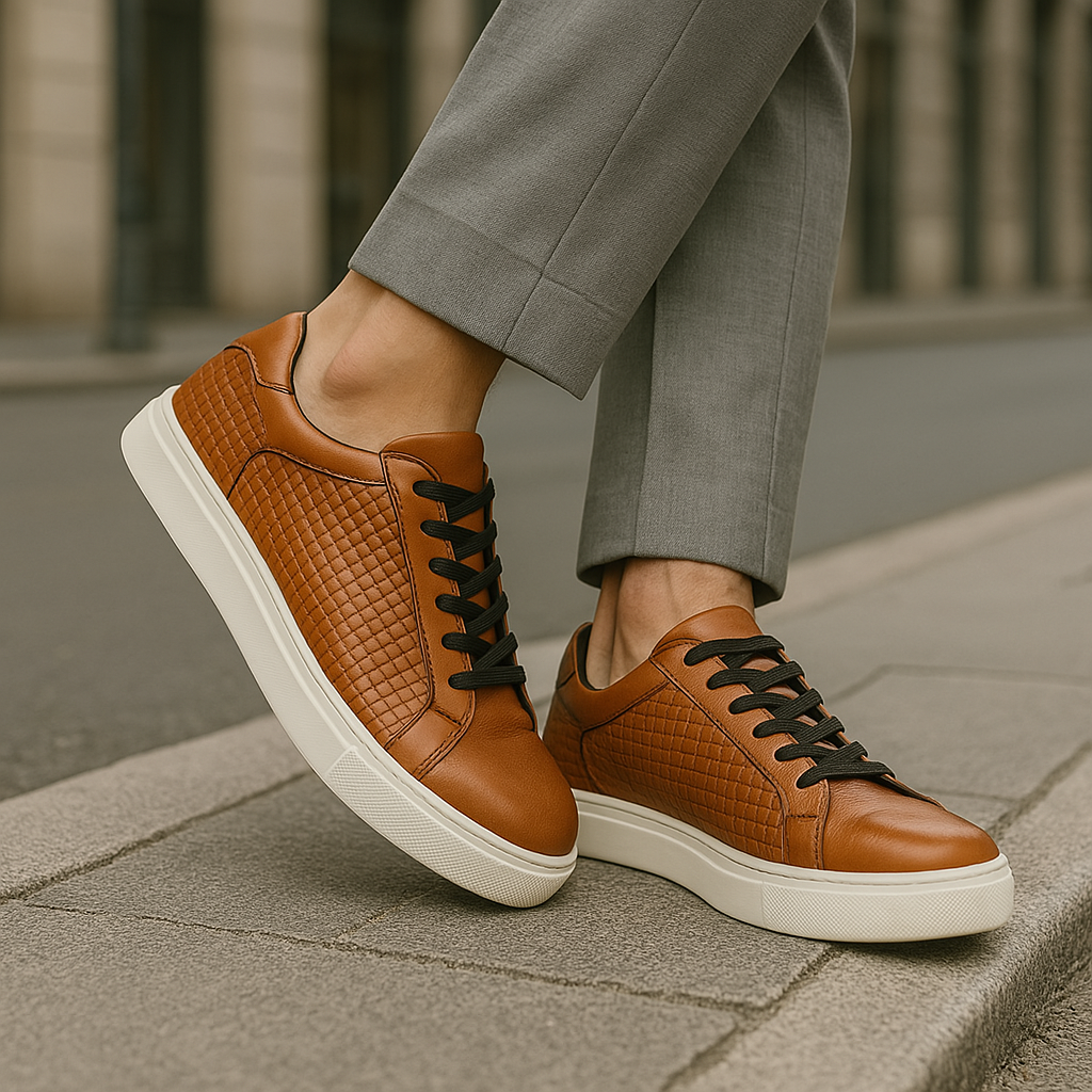 Sneakers en cuir brun - Giacomo