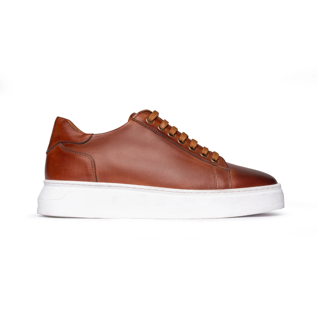 Braune Leder -Turnschuhe - Fabrizio
