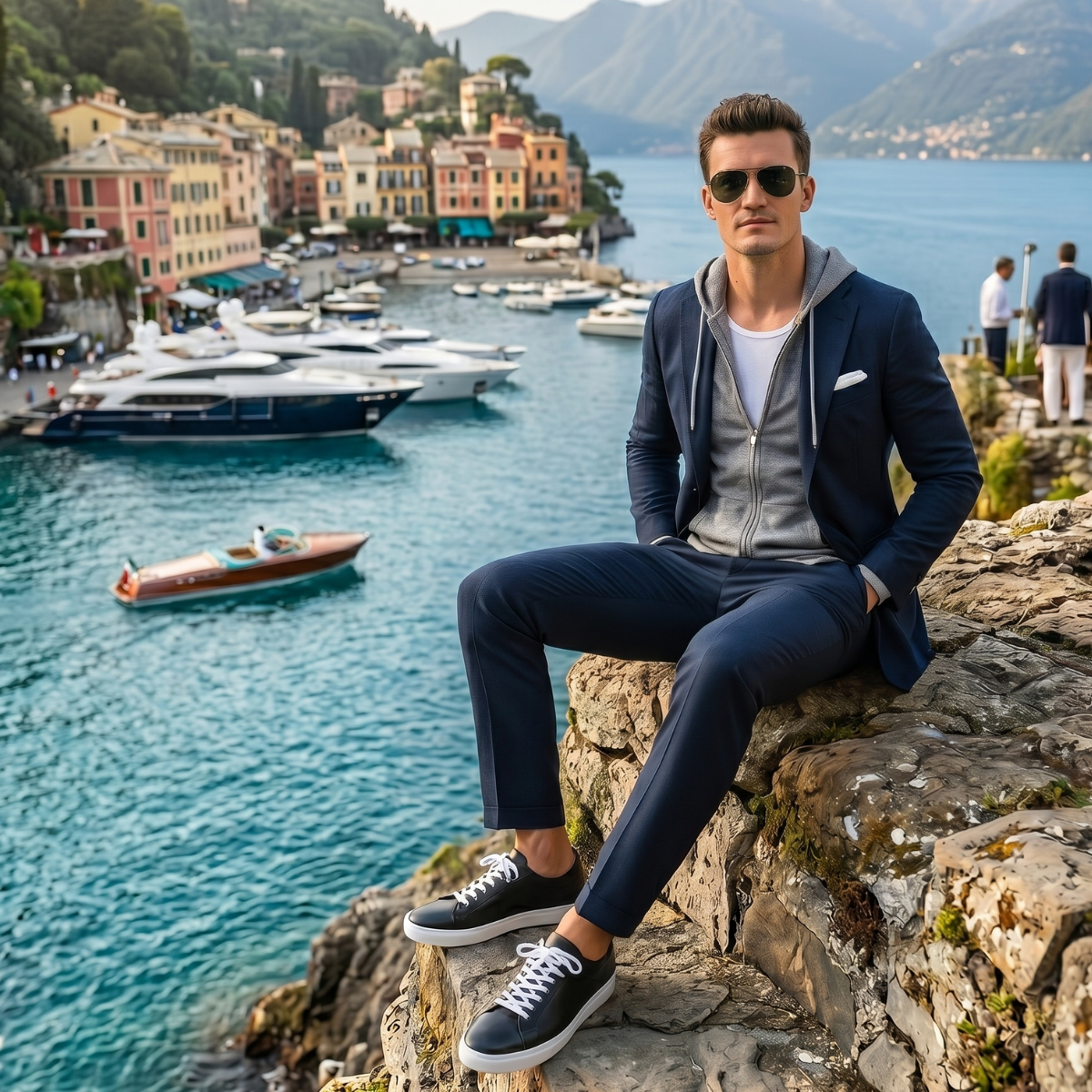Sneakers pelle Nero - Fabrizio