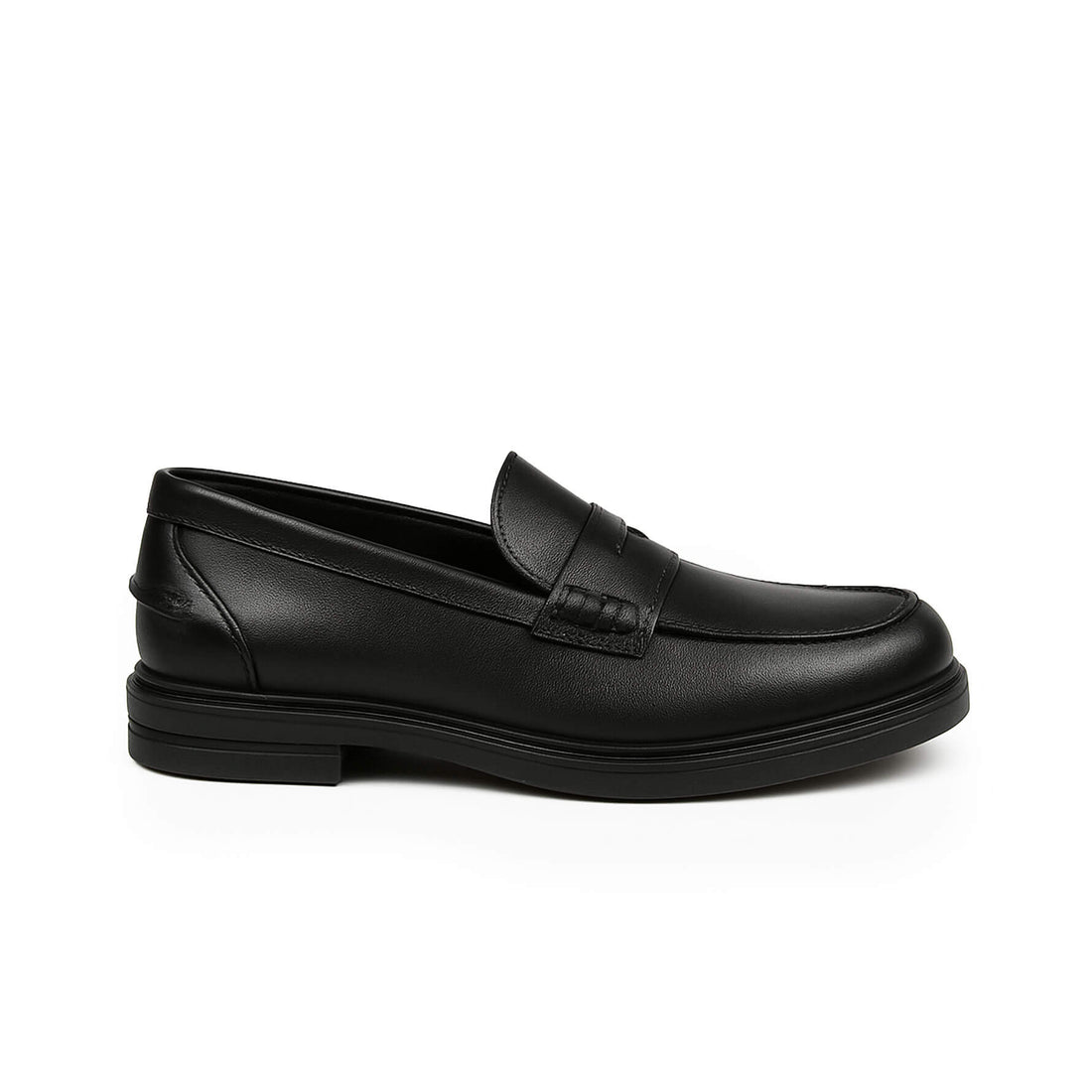 Mocassino invernale pelle nera | Made in Italy | Tiziano