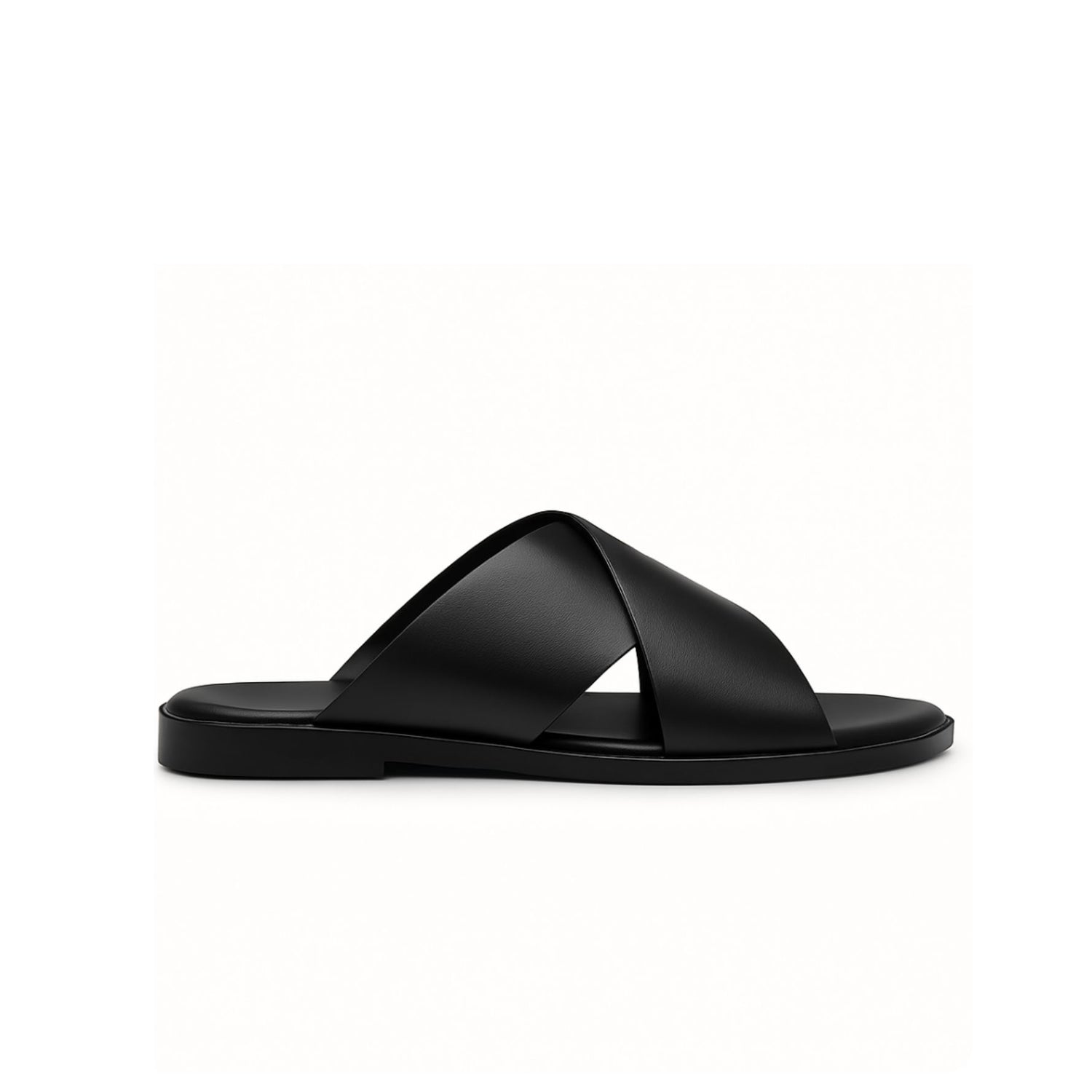 Schwarzer Kreuzgurt Sandalen - Umberto